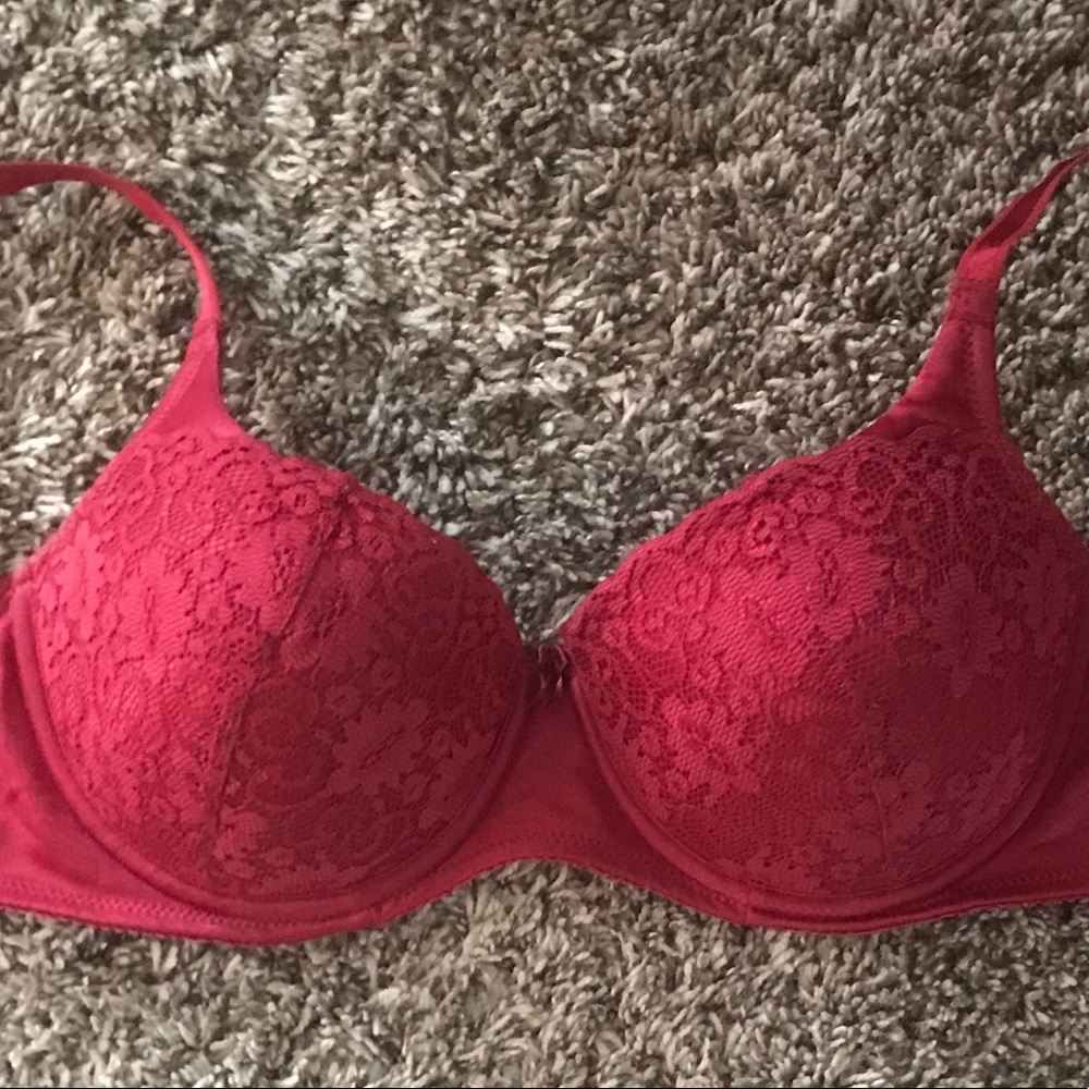 Bestform padded dark red bra size 38C - sexy!